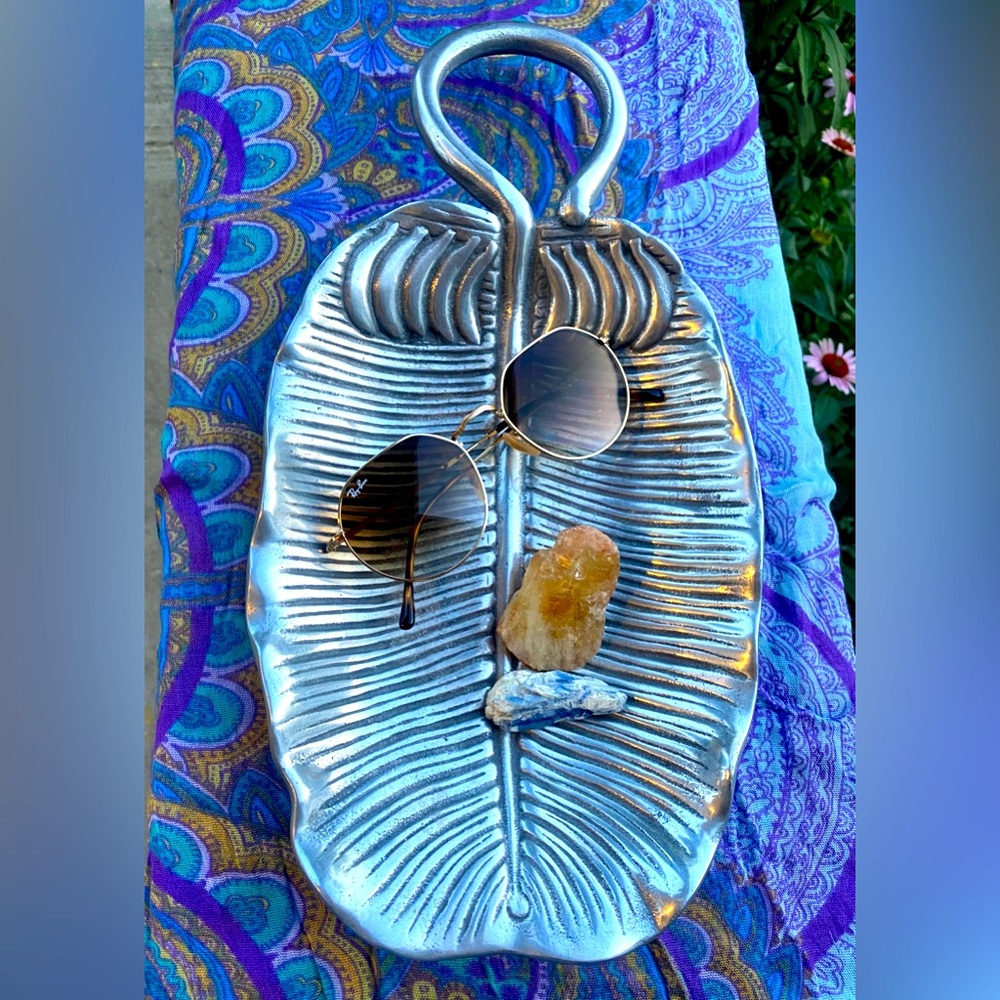 Arthur Court Vintage Banana Leaf Serving Tray